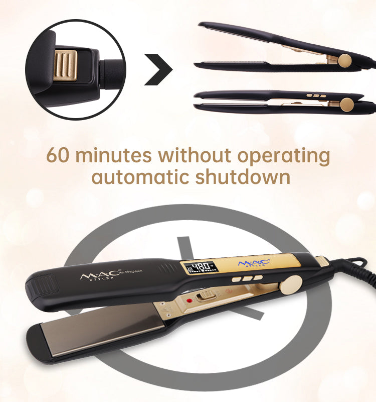 Advance Pro Black and Gold Hair Straightener Flat Iron MC5517