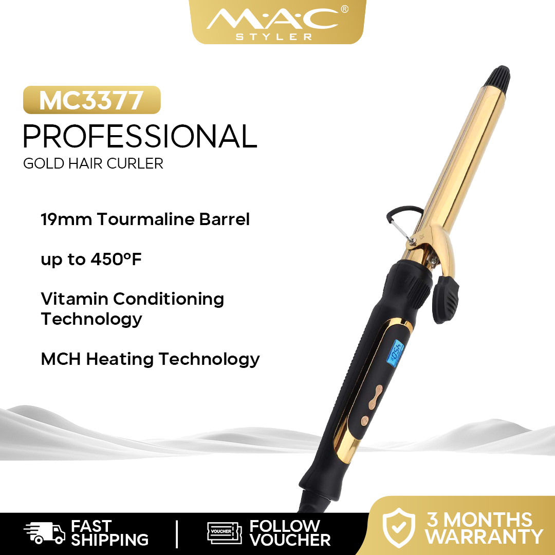Professional Hair Curler in Gold MC3377