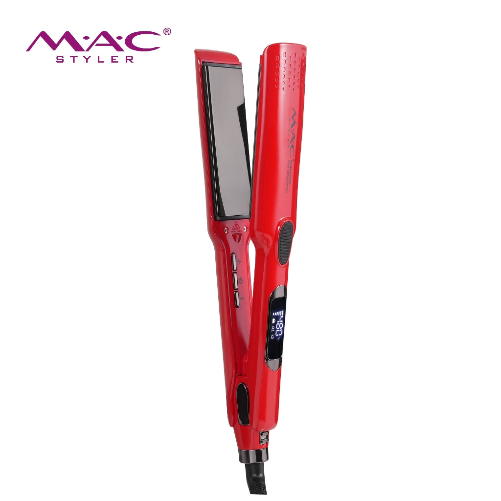 Beauty Vibrating Advanced Pro Straightener Iron in Red MC5622
