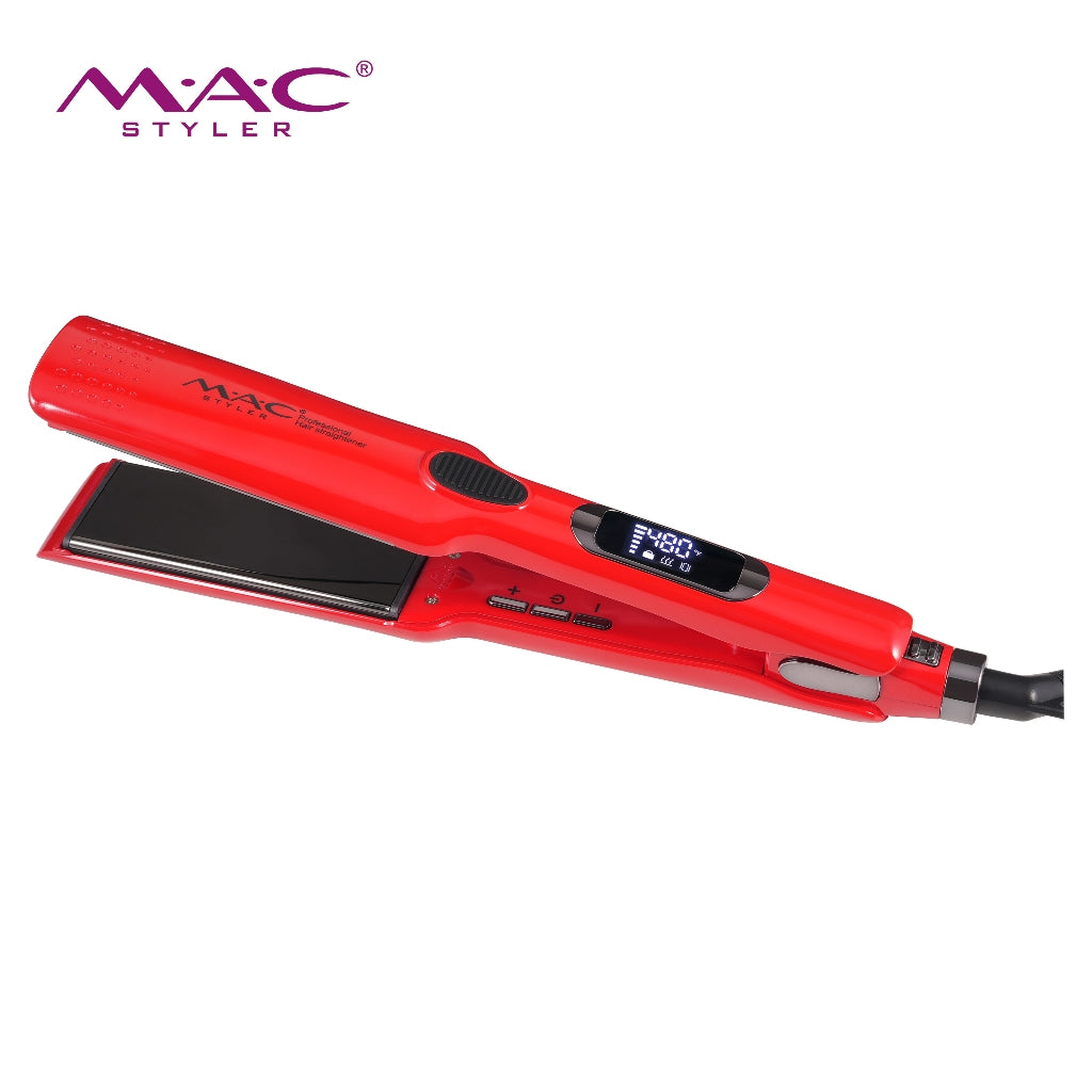 Beauty Vibrating Advanced Pro Straightener Iron in Red MC5622