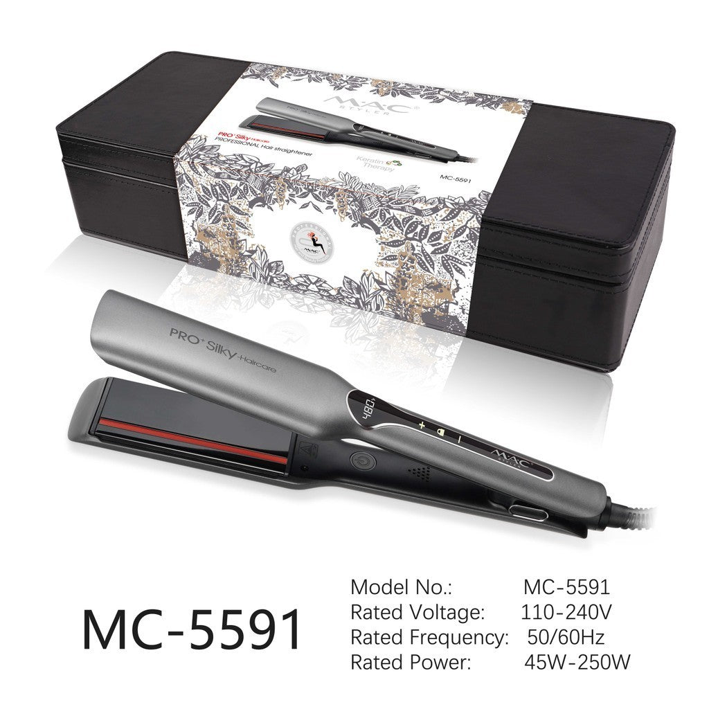 PRO+ Silky Haircare Silver Straightener Iron MC5591