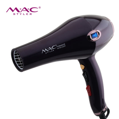 PRO Luxe Salon Hair Dryer Blower Purple and Silver MC6685