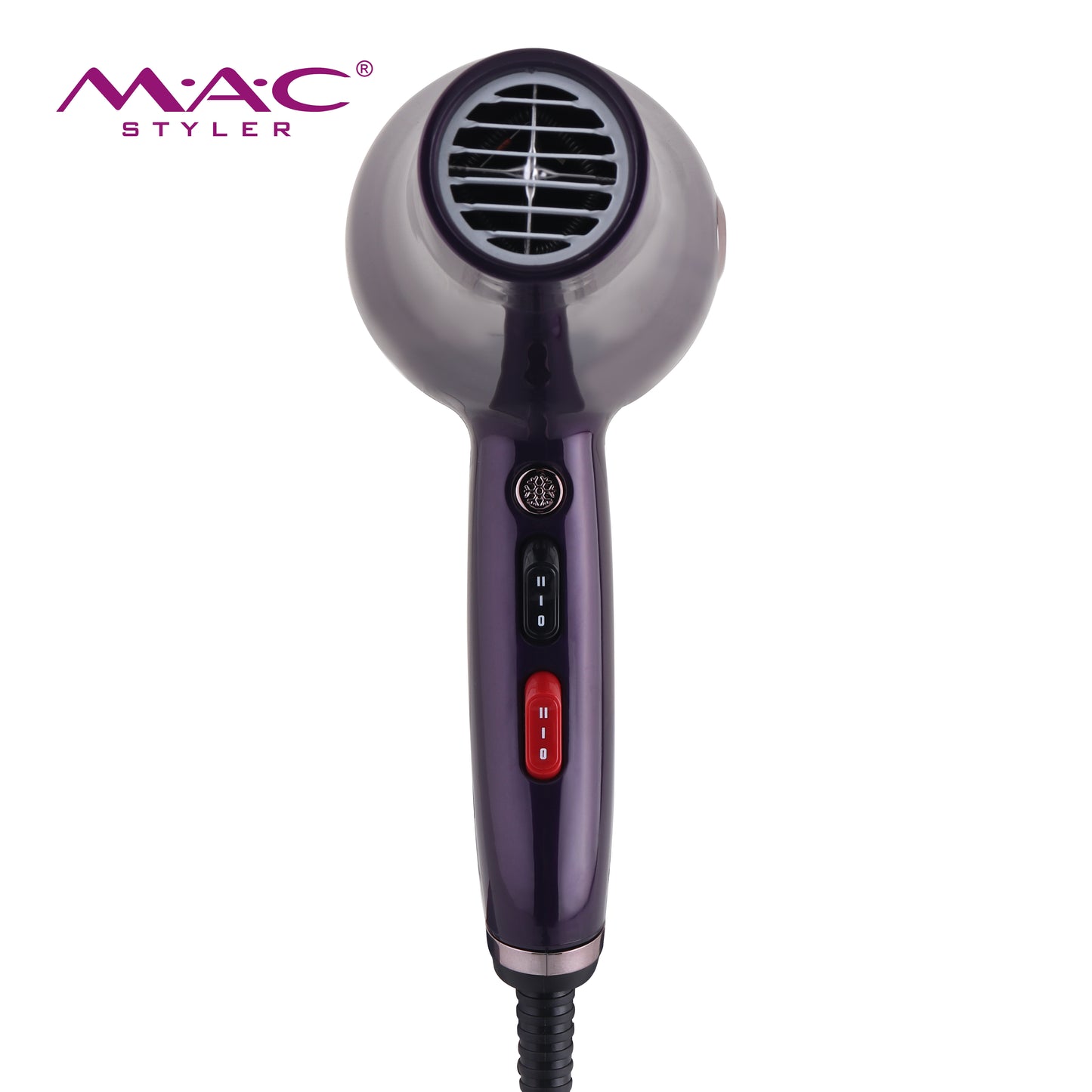 PRO Luxe Salon Hair Dryer Blower Purple and Silver MC6685