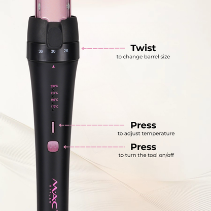 3 in 1 Telescopic Professional Salon Curling Iron with Adjustable Thickness MC5755