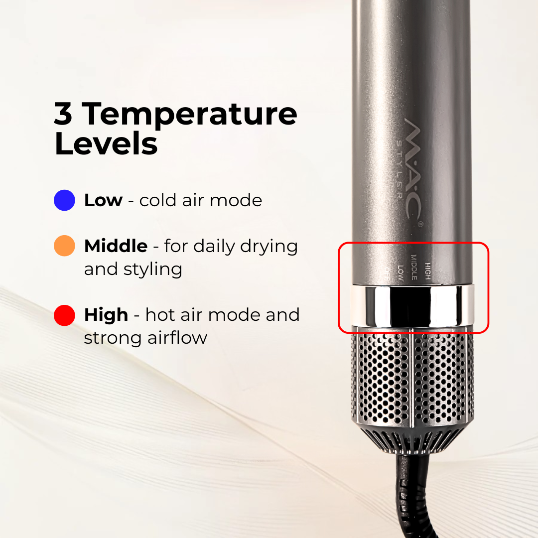 6 in 1 Hair Styler Supersonic Portable Multi Attachment Set for Travel MC6768