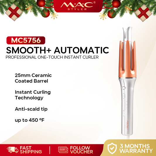 MAC Styler Smooth+ Automatic Professional One-Touch Instant Curler Curling Iron MC5756