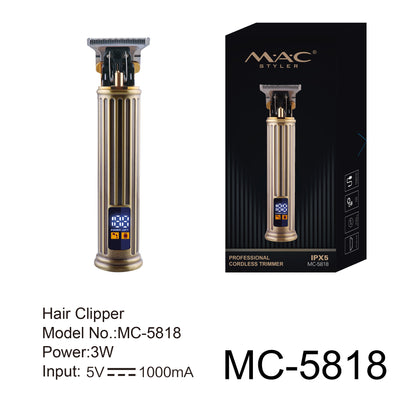 Mens Professional Cordless Gold Shaver Clipper MC5818