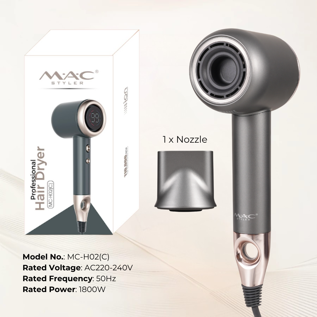 Professional Portable Self-Cleaning Silver Dryer Blower for Travel MC-H02(C)