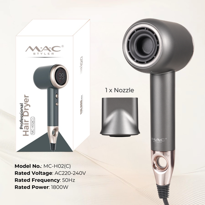 Professional Portable Self-Cleaning Silver Dryer Blower for Travel MC-H02(C)