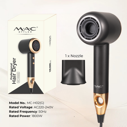 Professional Portable Self-Cleaning Gold Dryer Blower for Travel MC-H02(G)