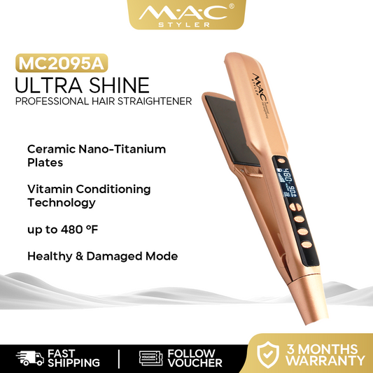 Ultra Shine Professional Gold Straightener Iron MC2095A