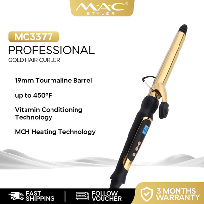 Professional Hair Curler in Gold MC3377