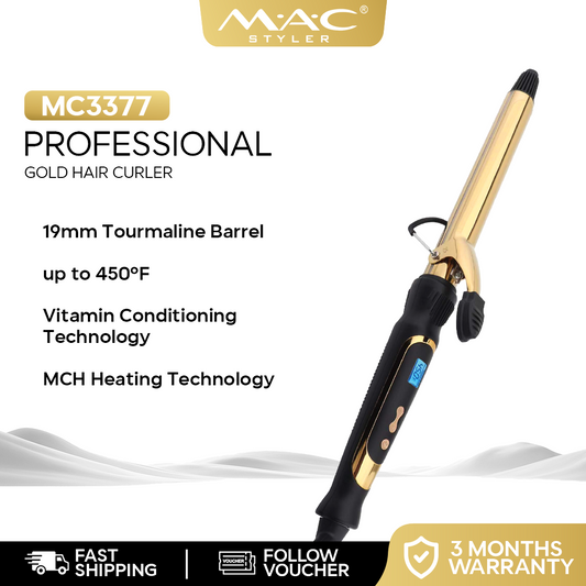 Professional Hair Curler in Gold MC3377