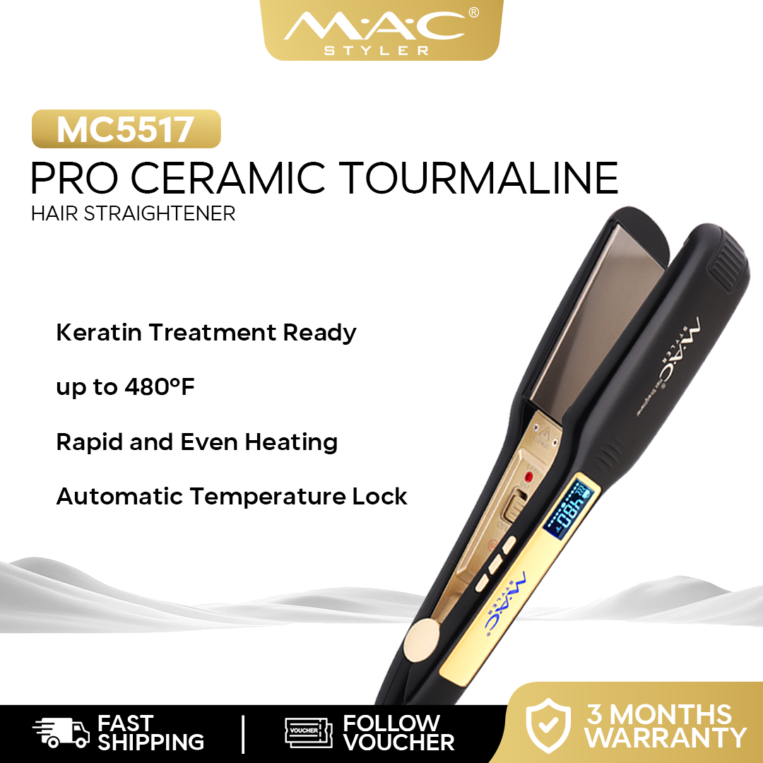 Pro Ceramic Tourmaline Wide Plates Straightener Iron MC5517