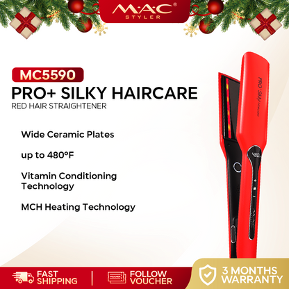 PRO+ Silky Haircare Red Straightener Iron MC5590