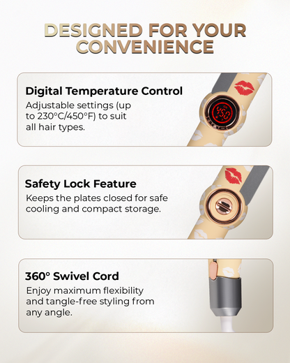 Upgrade & Healthy Smooth+ Professional Salon Hair Straightener Iron MC56