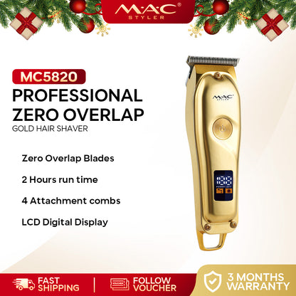 Mens Professional Zero Overlap Gold Shaver Clipper MC5820