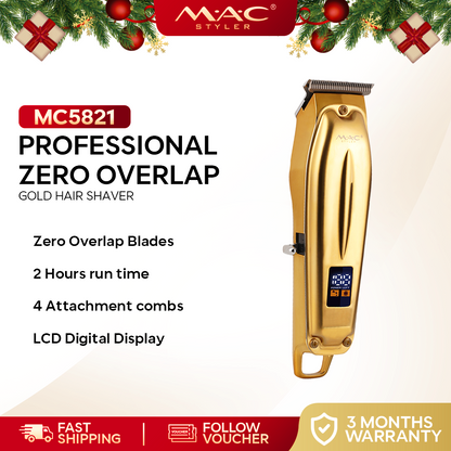 Mens Professional Zero Overlap Gold Shaver Clipper MC5821