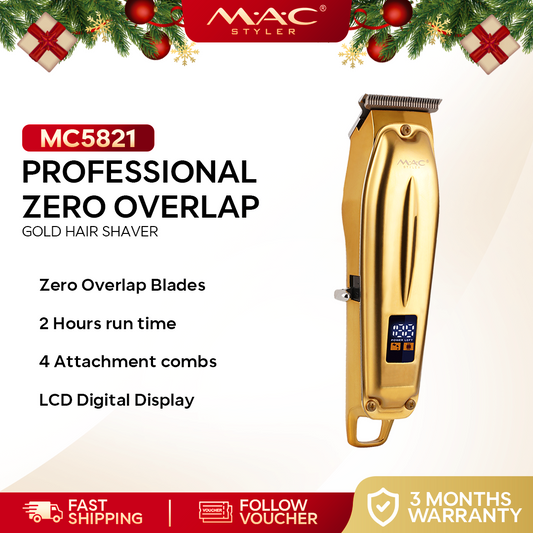 Mens Professional Zero Overlap Gold Shaver Clipper MC5821