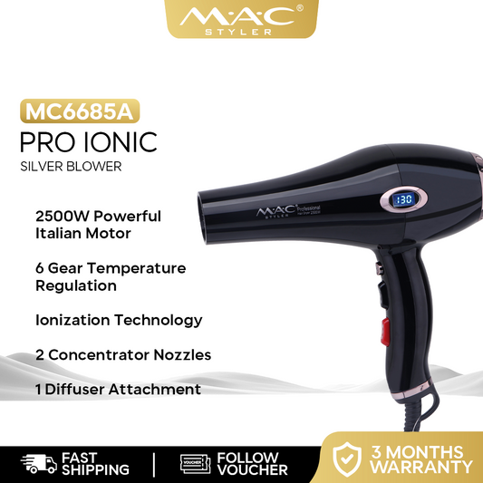 Professional Ionic Salon Hair Dryer Blower MC6685A