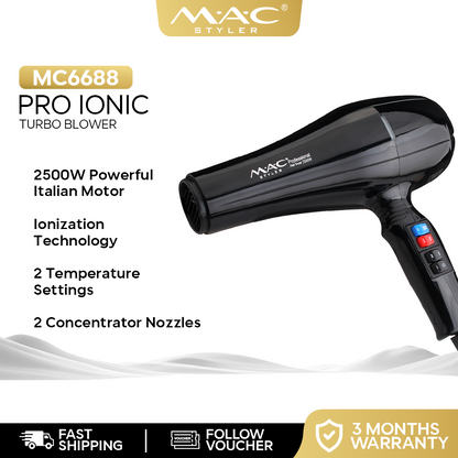 Professional Ionic Turbo Dryer Blower MC6688