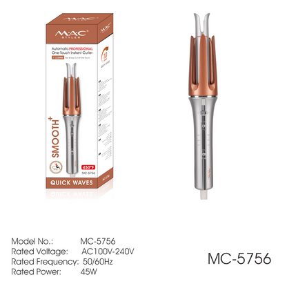 MAC Styler Smooth+ Automatic Professional One-Touch Instant Curler Curling Iron MC5756