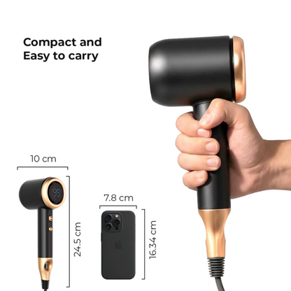 Professional Portable Self-Cleaning Gold Dryer Blower for Travel MC-H02(G)