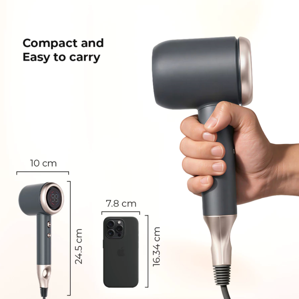 Professional Portable Self-Cleaning Silver Dryer Blower for Travel MC-H02(C)