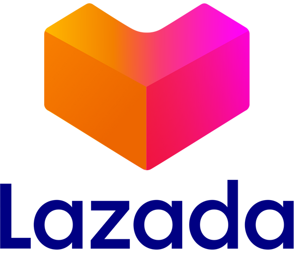 Lazada logo with a colorful geometric design on a transparent background