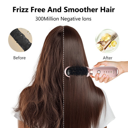 Wireless Portable Hair Straightener Thermal Brush MC17