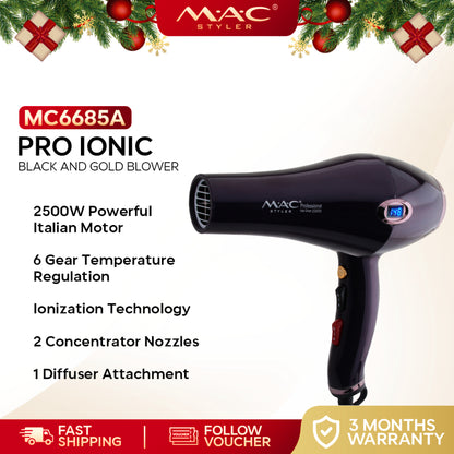Professional Ionic Salon Hair Dryer Blower MC6685A