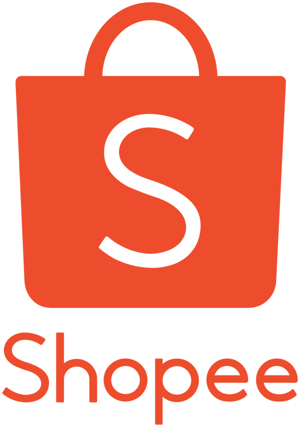 Shopee logo with an orange shopping bag and white letter 'S' on a transparent background